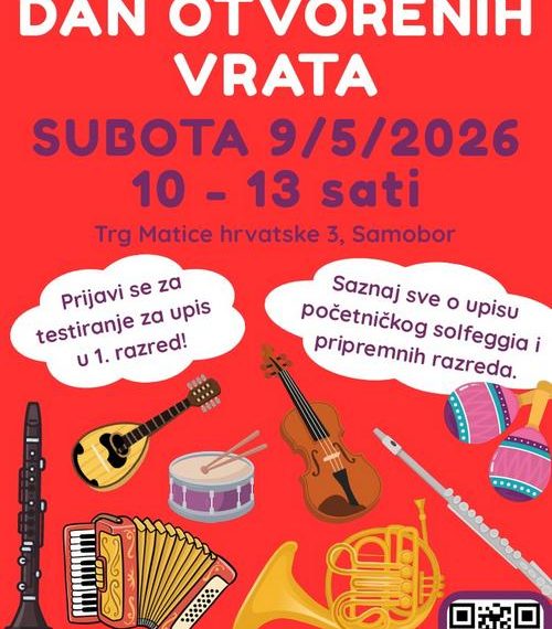 Poziv na Dan otvorenih vrata Glazbene škole Ferdo Livadić!